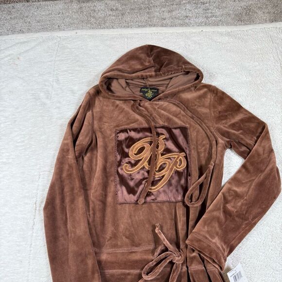 Vintage Y2K Baby Phat Velour Long Sleeve Mini Dress - Picture 3 of 8